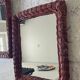 Paire de miroirs rotin osier vintage