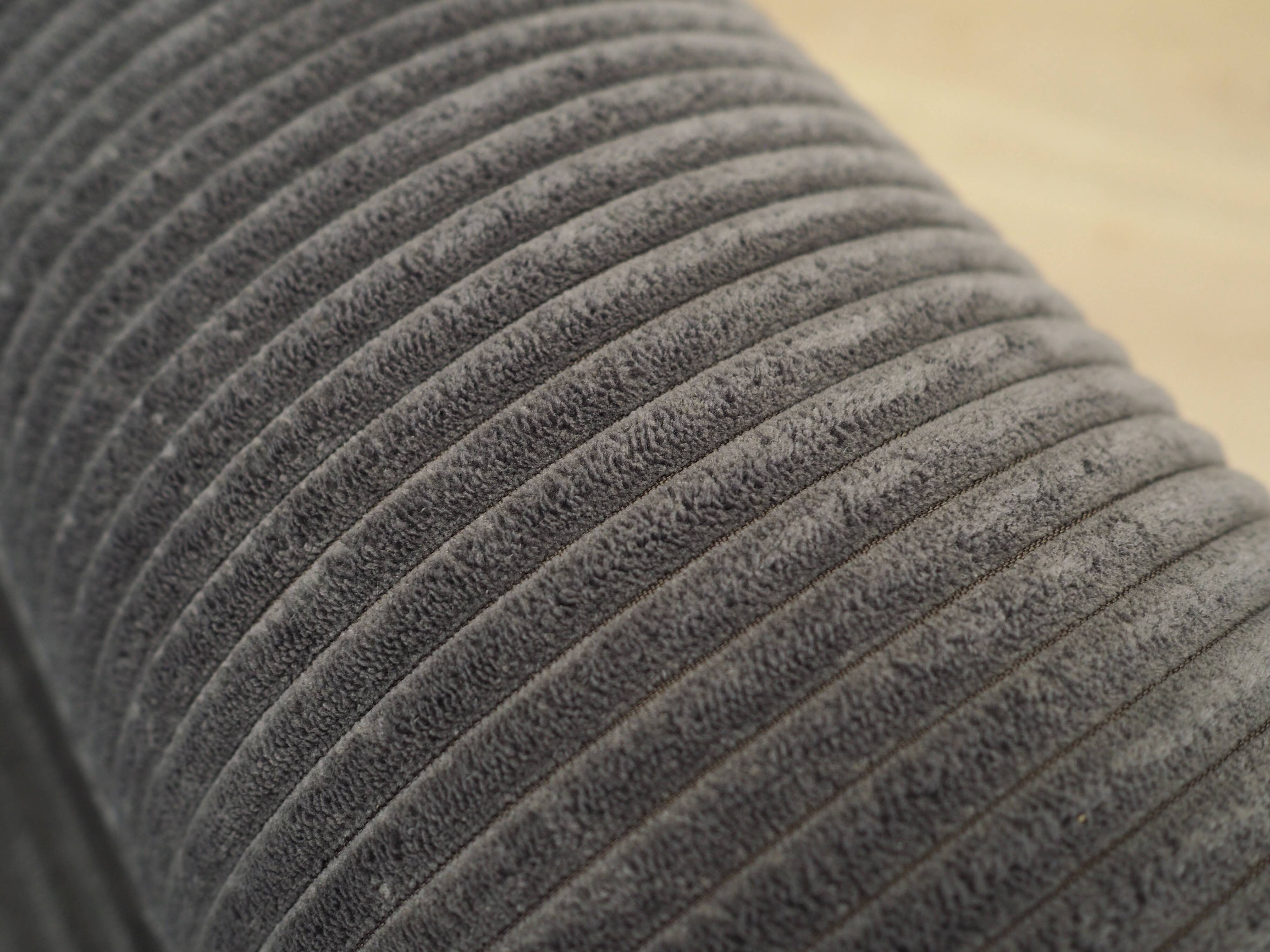 Grey velour armchair, Italian design, 1980s, production: Italy