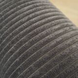 Grey velour armchair, Italian design, 1980s, production: Italy