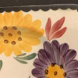 Dish and 12 dessert plates Gien, Benodet model, 1950