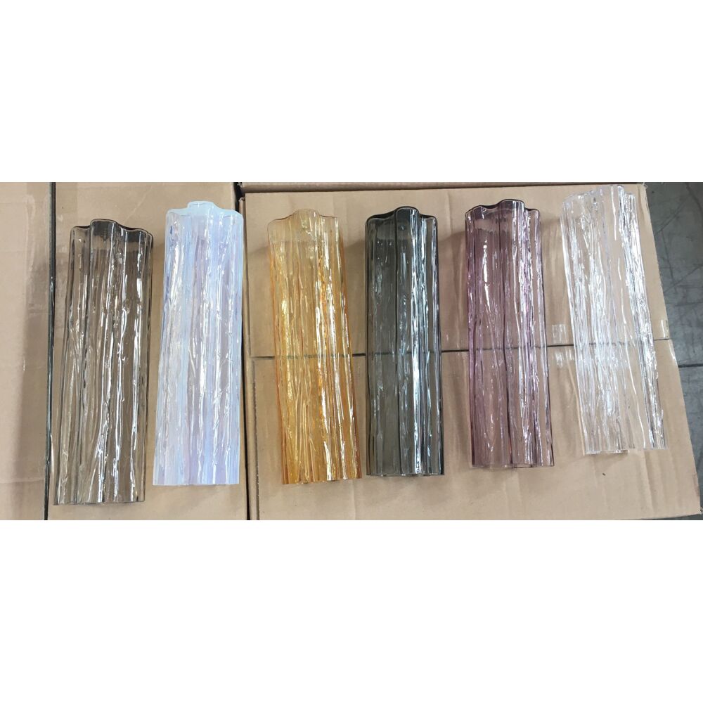 Lustre en verre de murano ambre « tronchi » d50