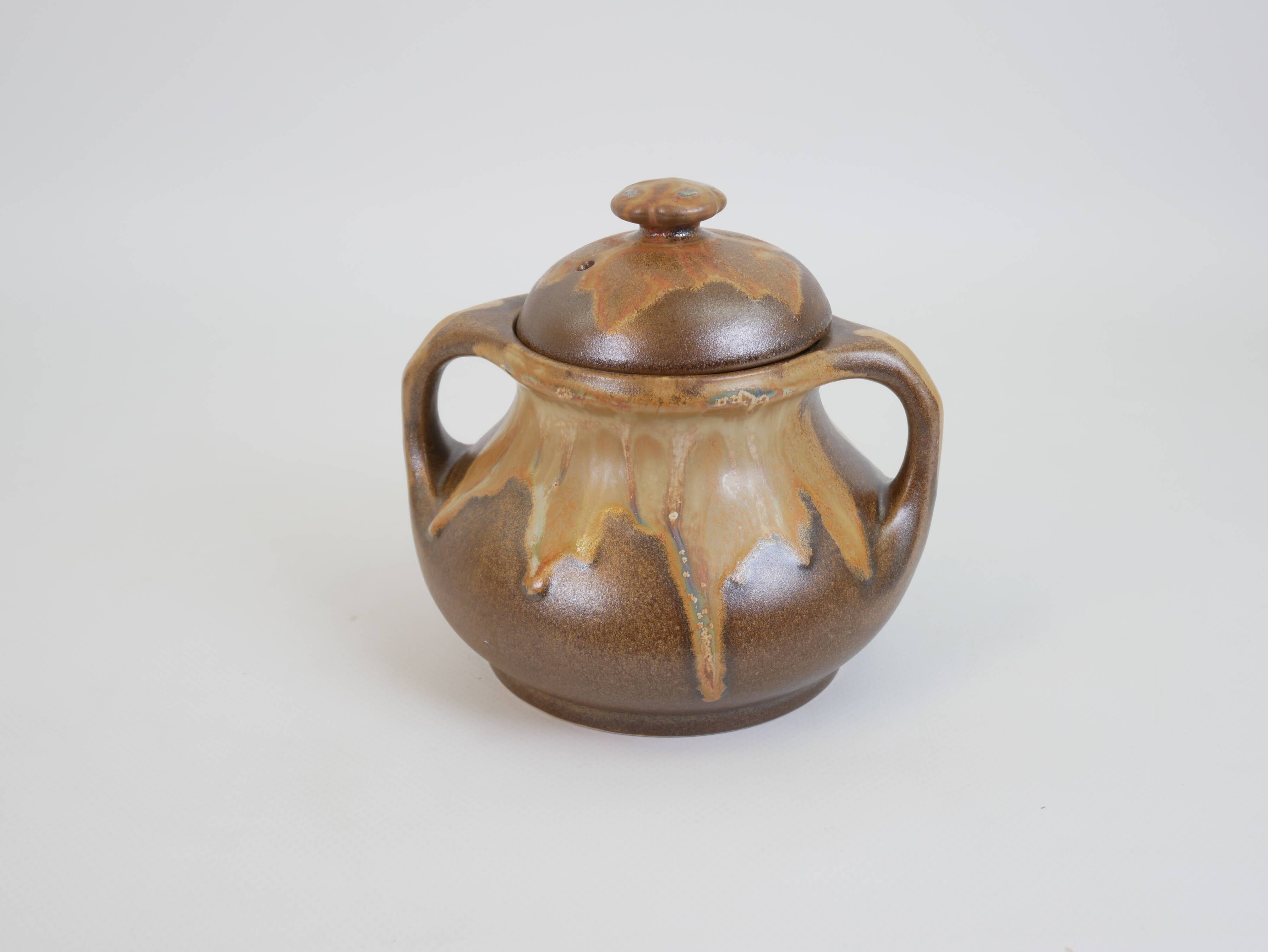 Art Nouveau ceramic sugar bowl from the Denbac factory