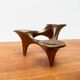 Vintage German brutalist metal candlestick by Harjes.