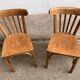 Pair of vintage wooden bistro chairs