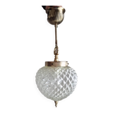 Diamond-point ball globe chandelier, empire style, 1970