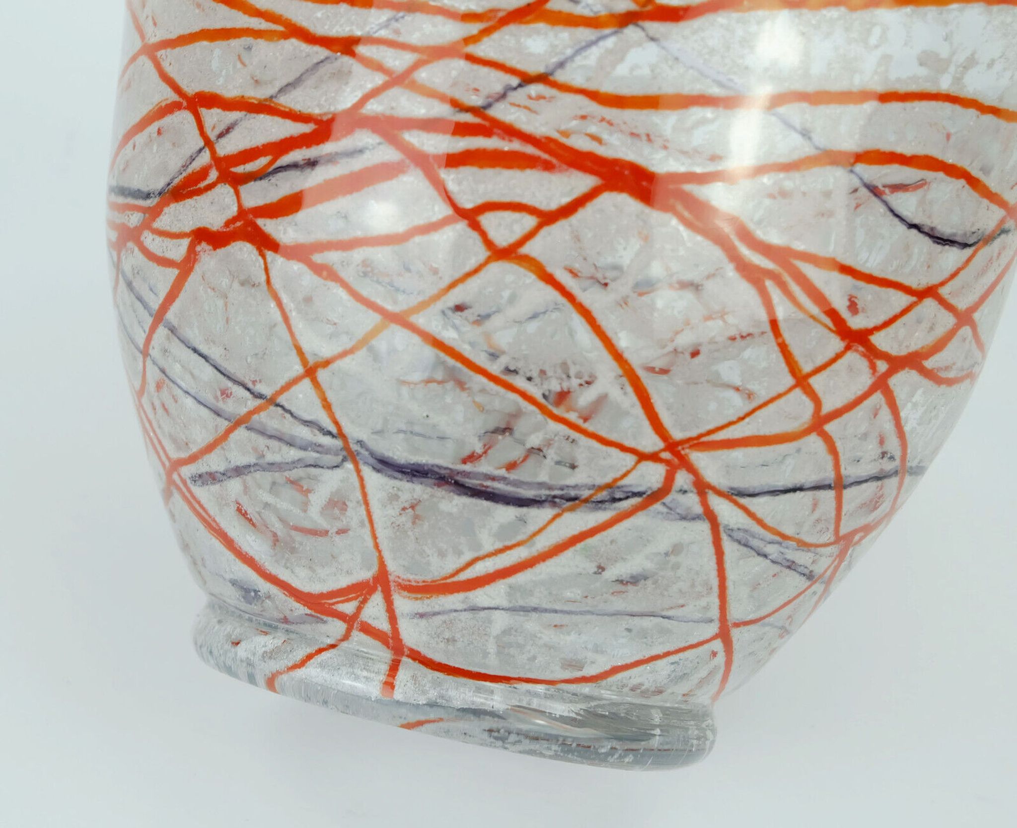 loetz klostermühle art deco glass VASE or bowl 1930s orange red purple white