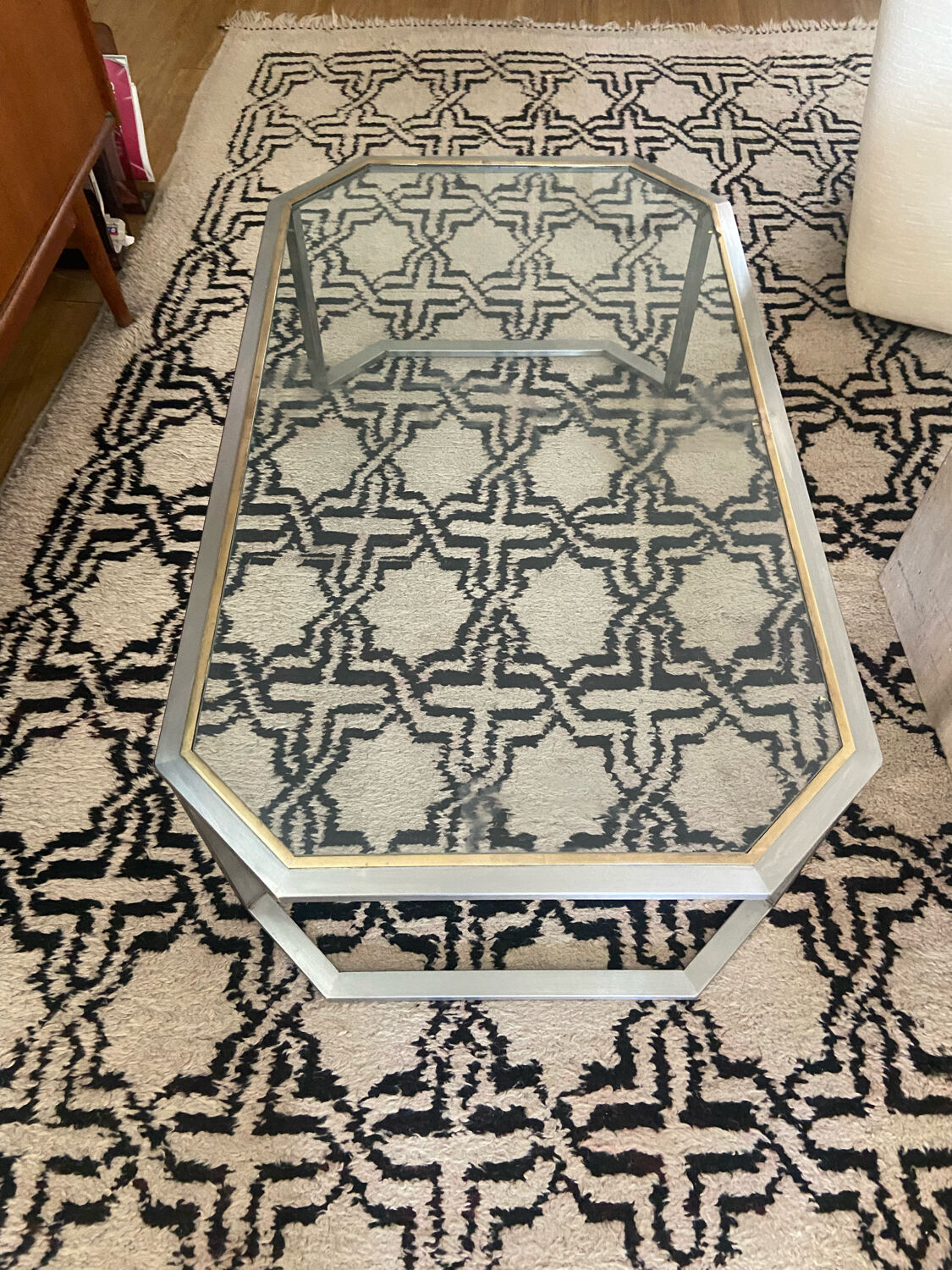 Octagonal coffee table 70s