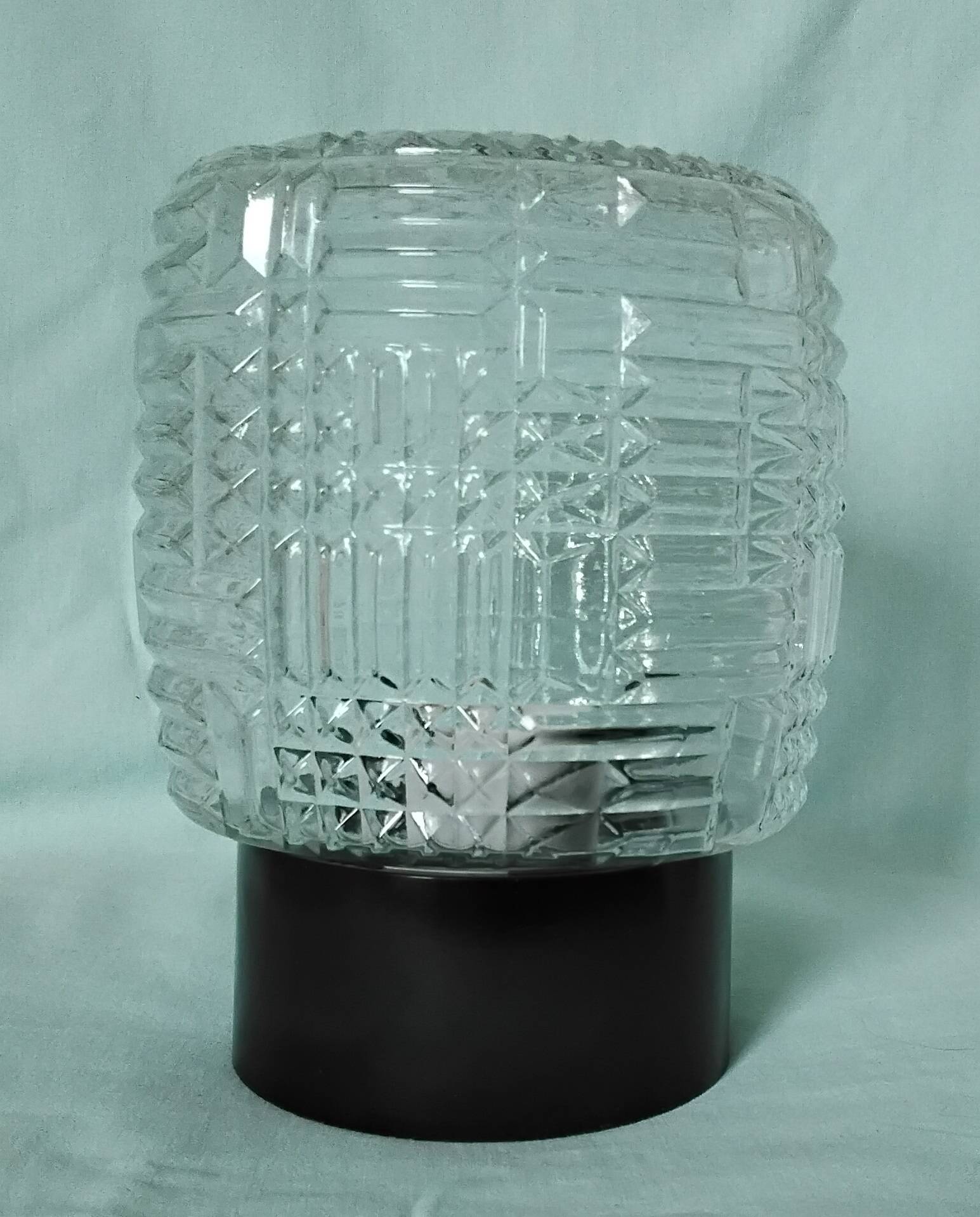 Round glass ceiling light