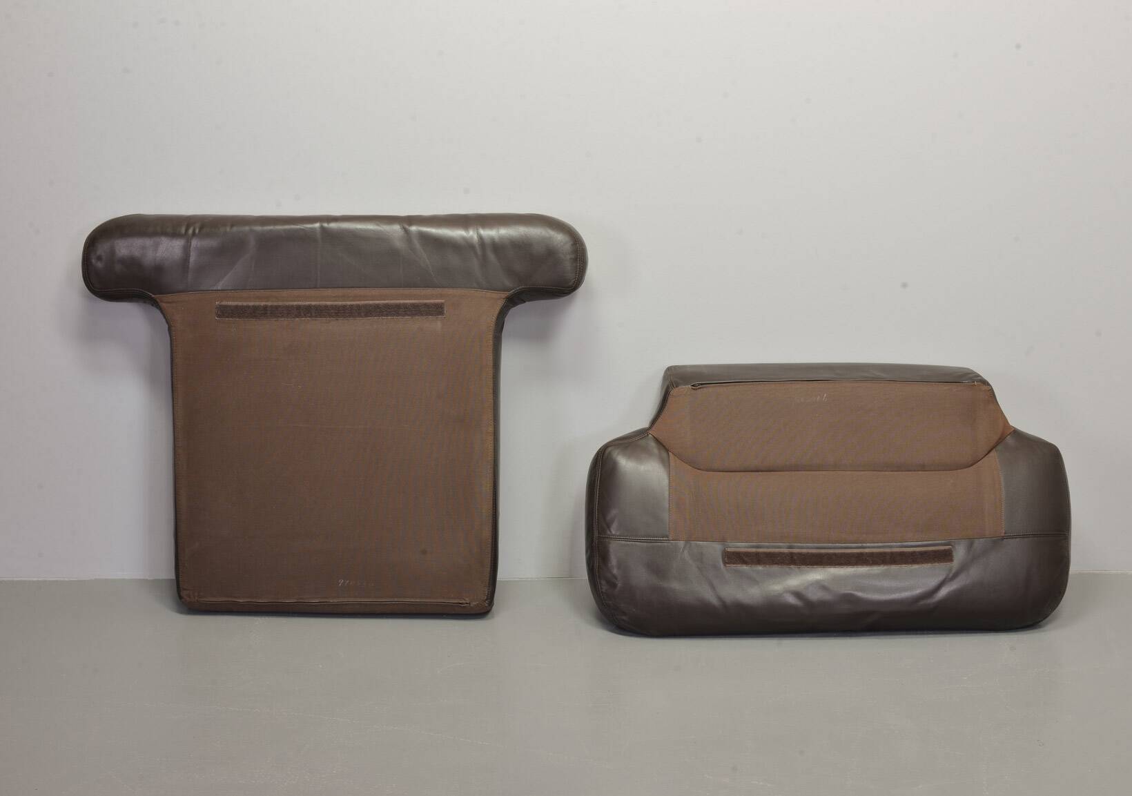 Comfortable Durlet Lounge Chairs in Chocolate Brown Leather, Set of Two 70s