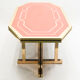 Table laquée rouge laiton 1970