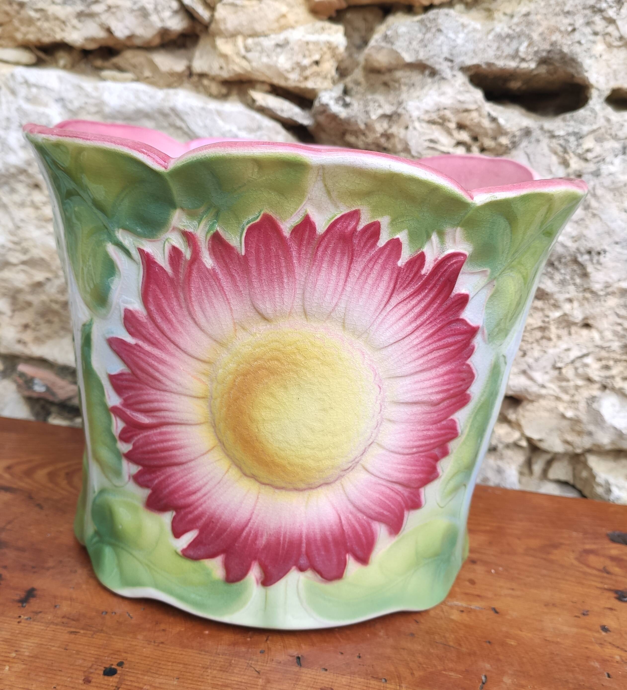 Large floral decoration planter