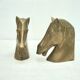 Serre-livres chevaux en laiton