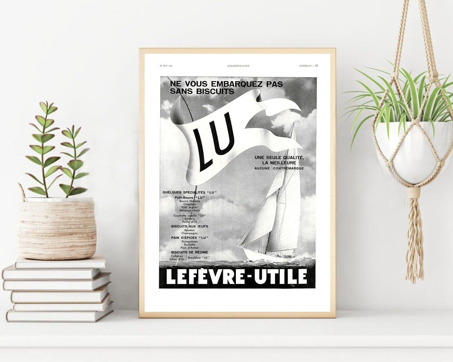 Vintage poster 30s Biscuits LU