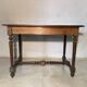 Antique solid wood table with turned legs