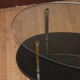 Marble and brass glass coffee table