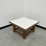 Modernist square coffee table in oak