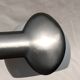 Pair of brushed steel appliques, half-egg opaline, 1970