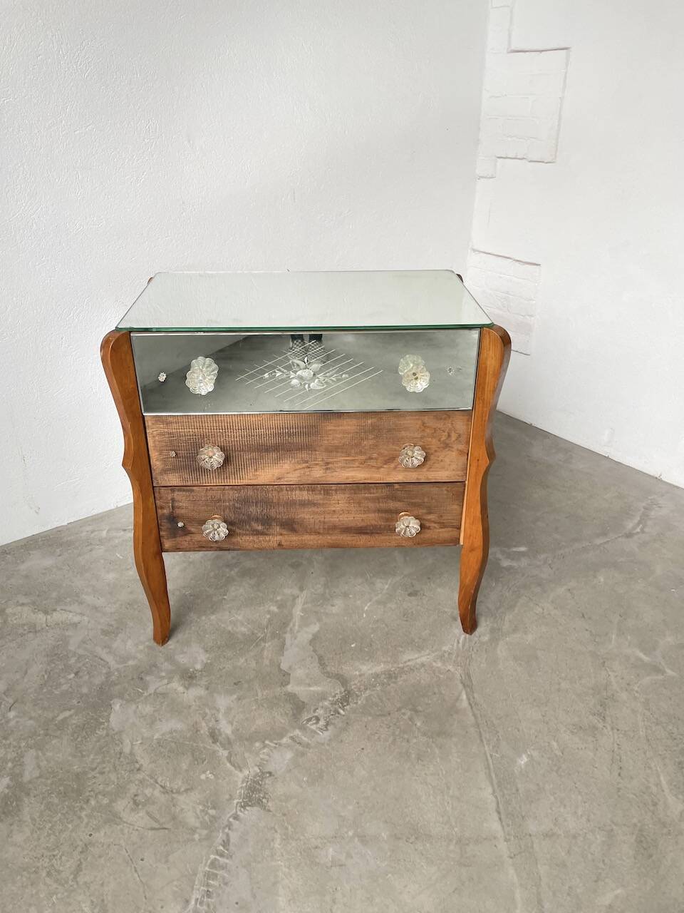 60s mirrored chest of drawers