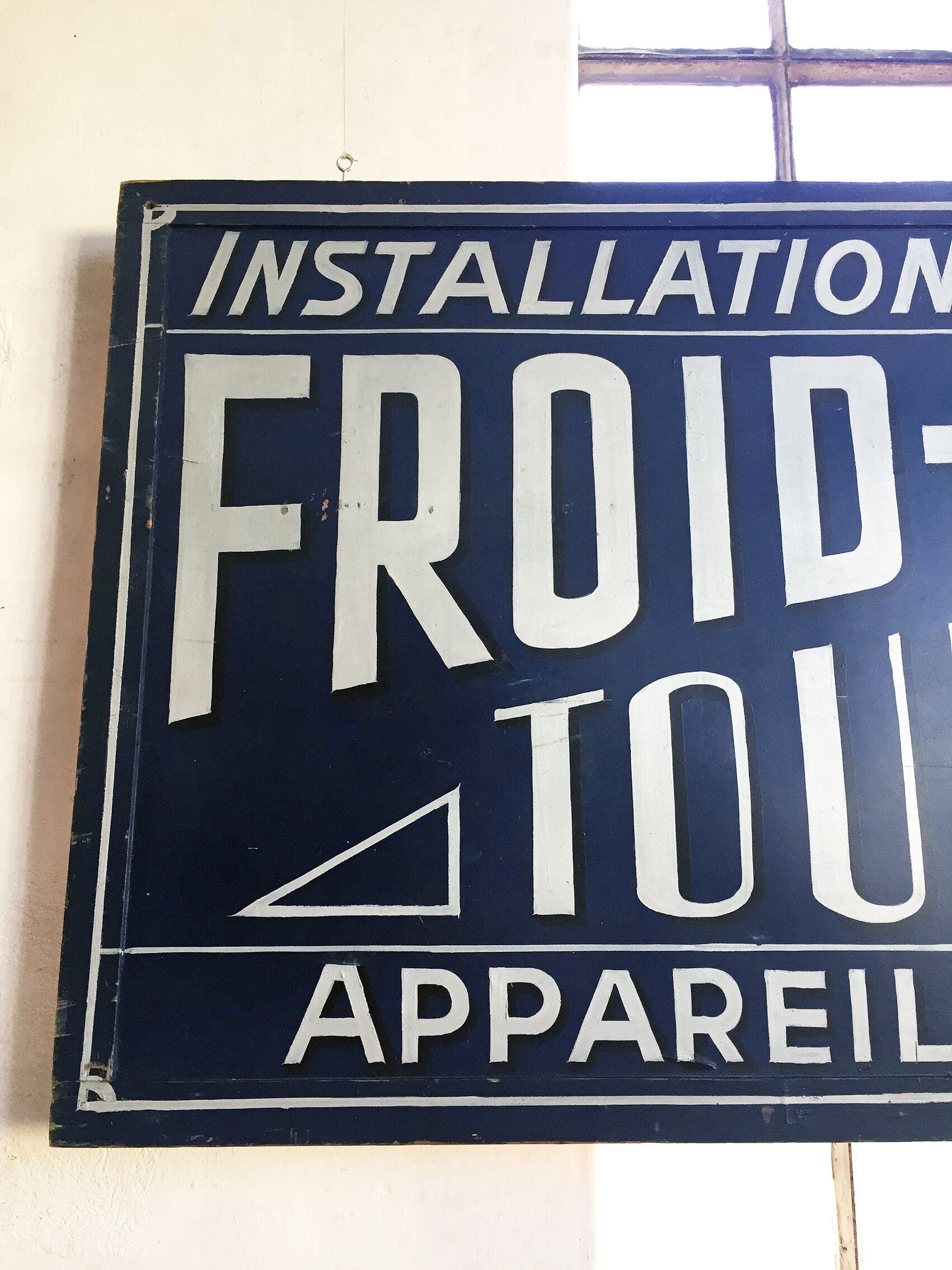 Hand-painted Frigo sign XXL 2x1m