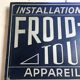 Hand-painted Frigo sign XXL 2x1m