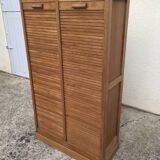 Gold oak double curtain binder