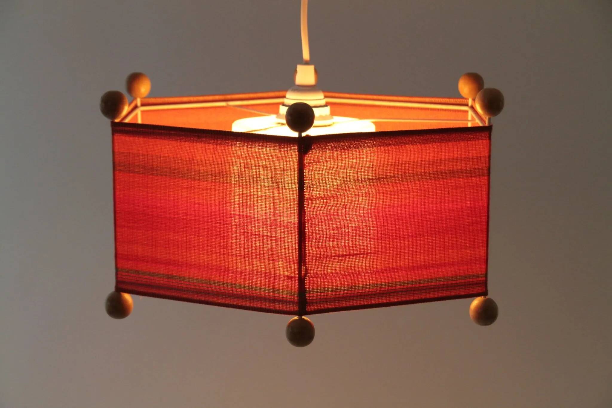 Hexagonal Pendant Lamp, North Sweden — 1960s/1970s