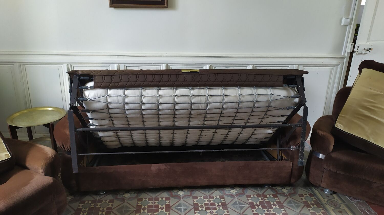 Canapé convertible et fauteuils 70s