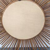 XL rattan sun mirror from the 50s/60s