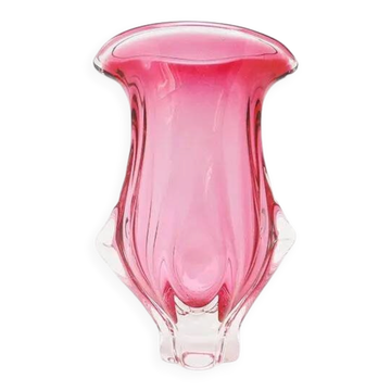 Mid-century modern vase, glass, designed by J. Hospodka, Czechoslovakia, 1960s