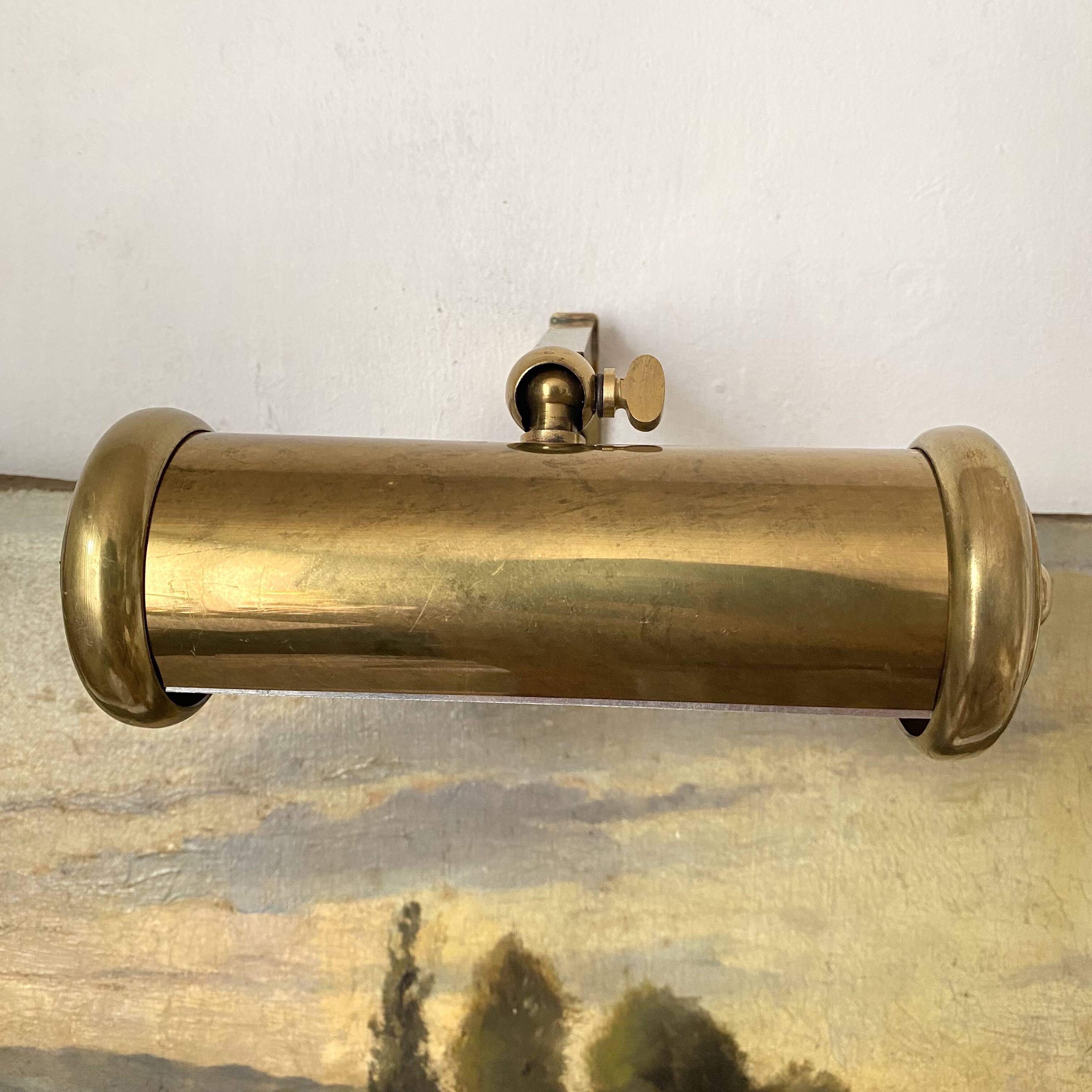Applique éclairage de tableau en laiton doré