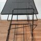 Perforated black metal serving table 1950/1960.