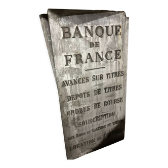 Plaque banque de France
