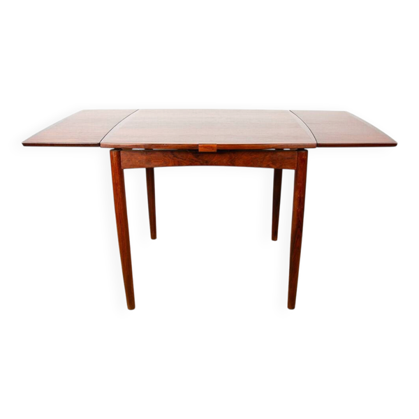 Table Danoise extensible et réversible, jeux/repas palissandre P.Hundevad.