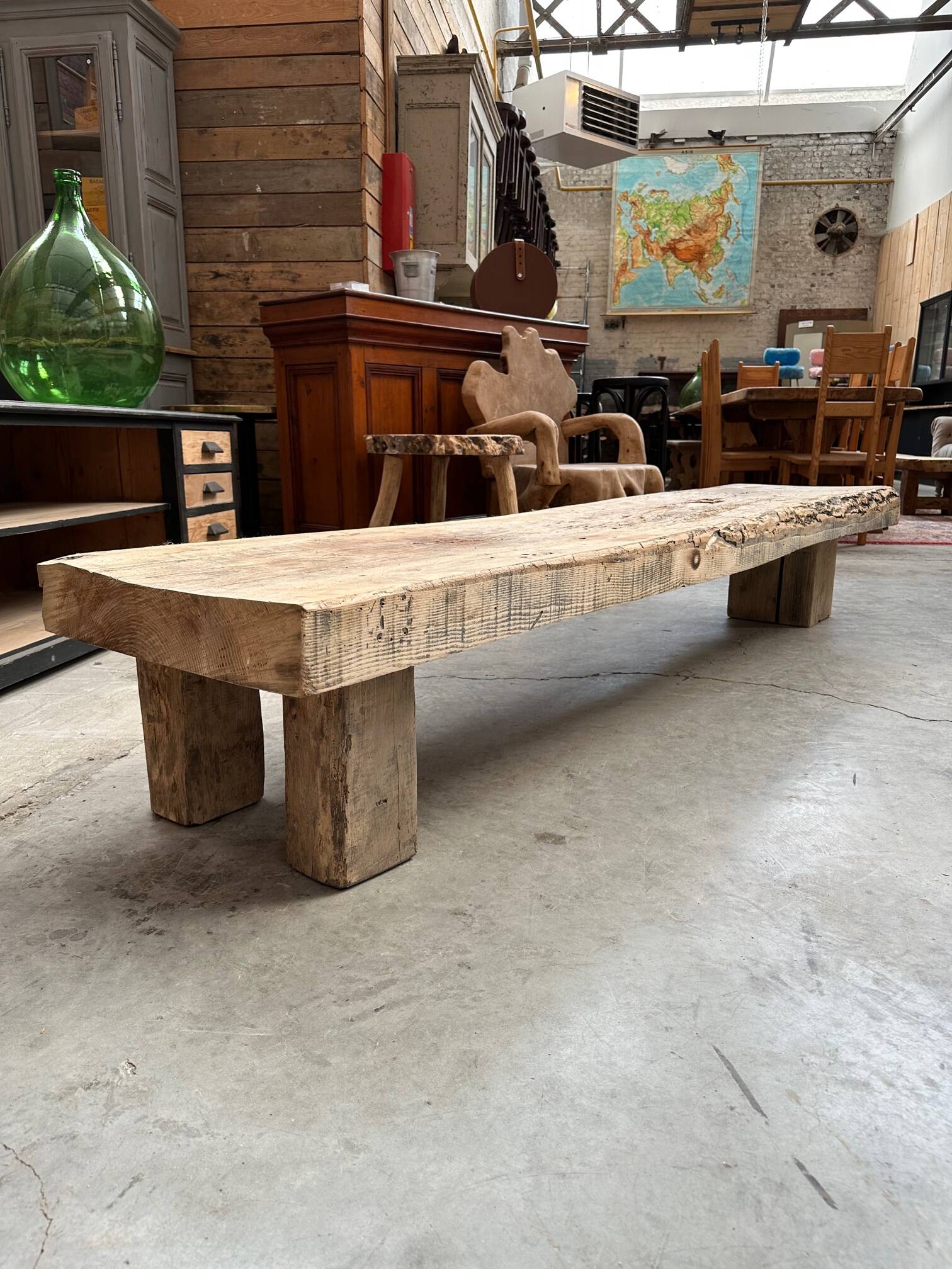 Solid elm coffee table