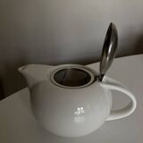 Space Age Porcelain and Steel Teapot