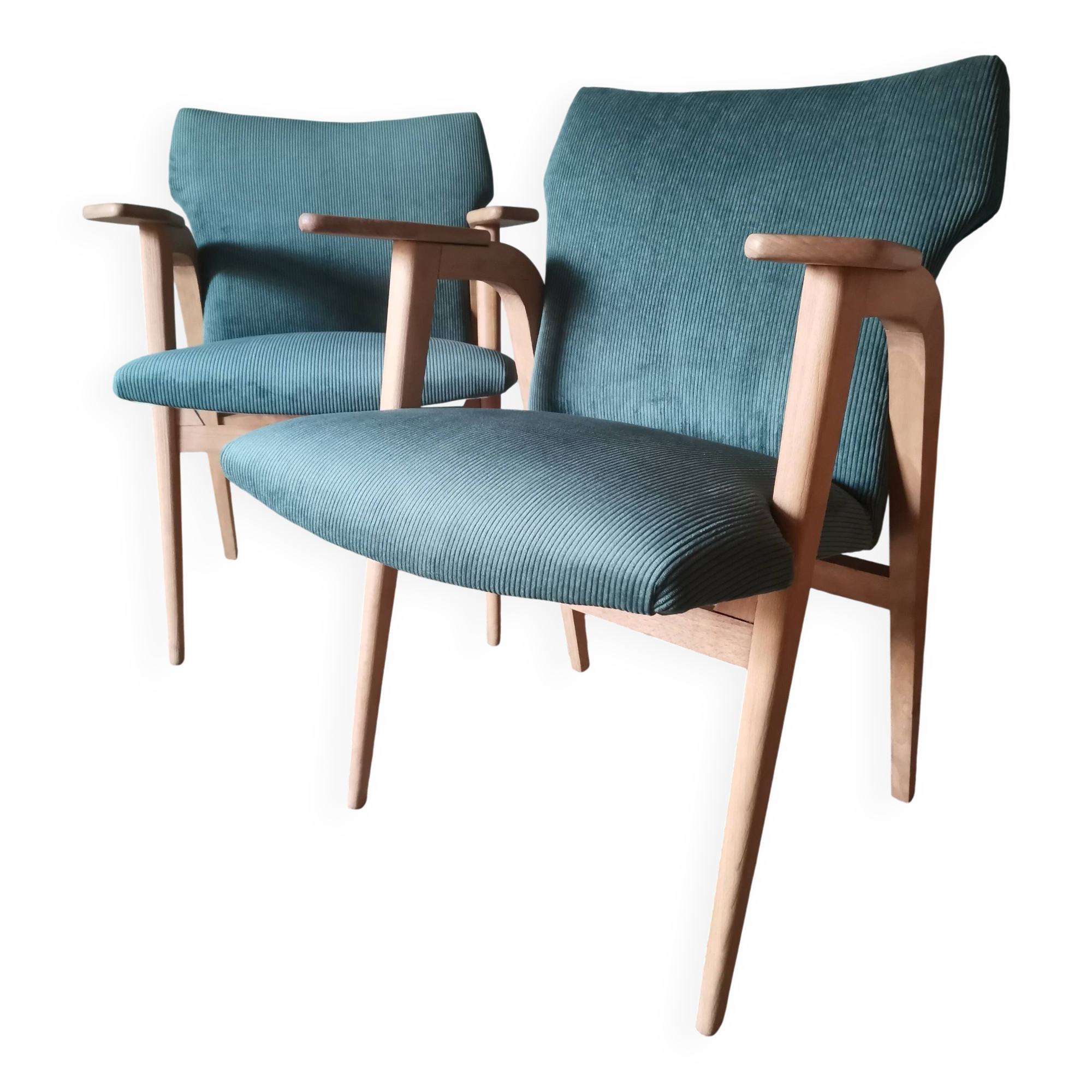 Fauteuils scandinaves roger landault verts