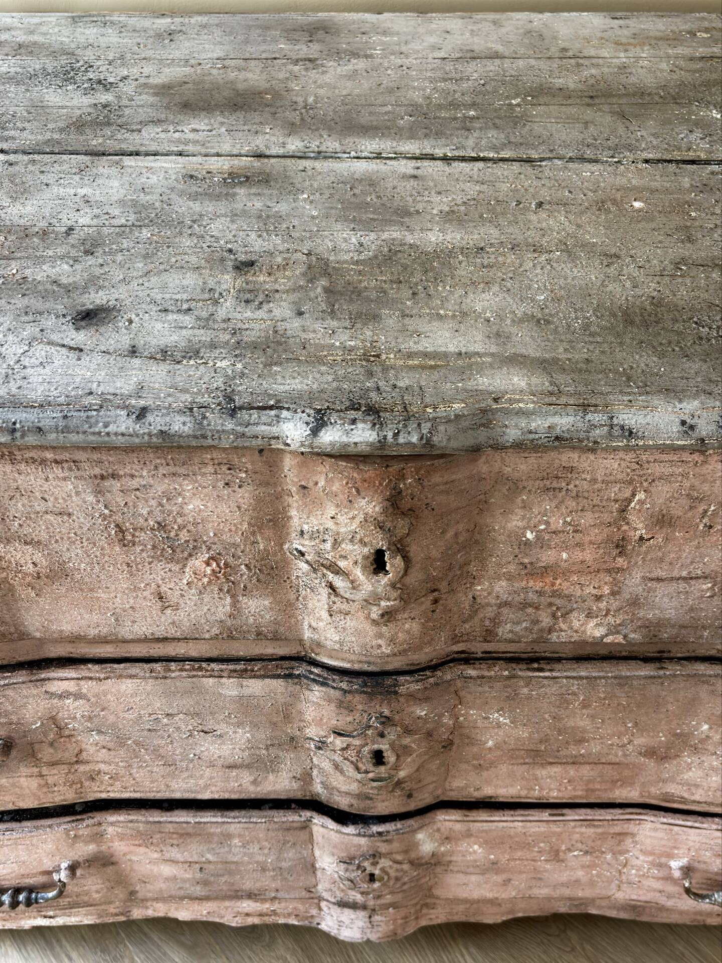 18th-century commode with a patina