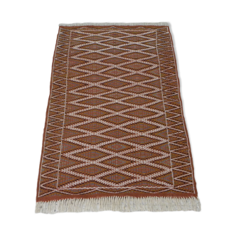 Tapis vintage kilim berbère marocain  nomade , tapis kelim tissé à la main