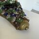 Paire applique Art Nouveau bronze et verre Murano