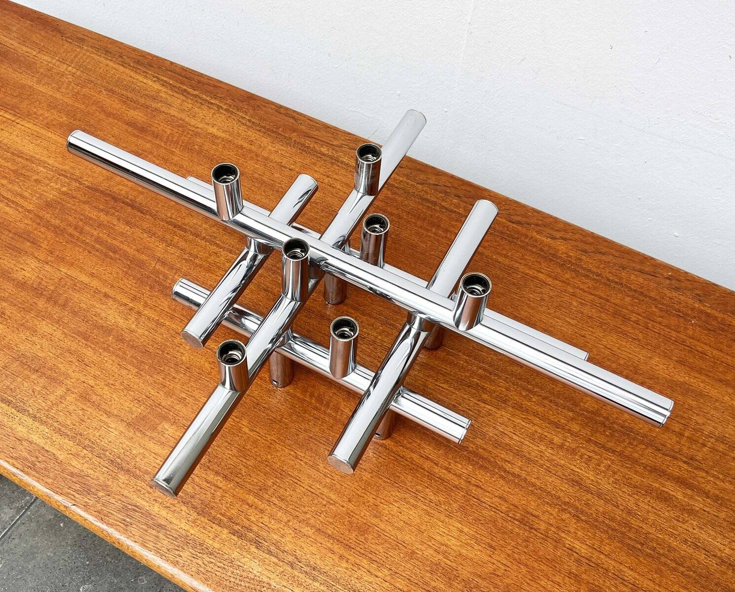 Mid-century Swiss space-age wall lamps or ceiling lights by Temde, 1960s.