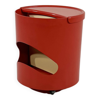 Table d'appoint Robo rouge par Joe Colombo pour Elco, 1970
