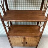 Rattan shelf on legs (refurbished)