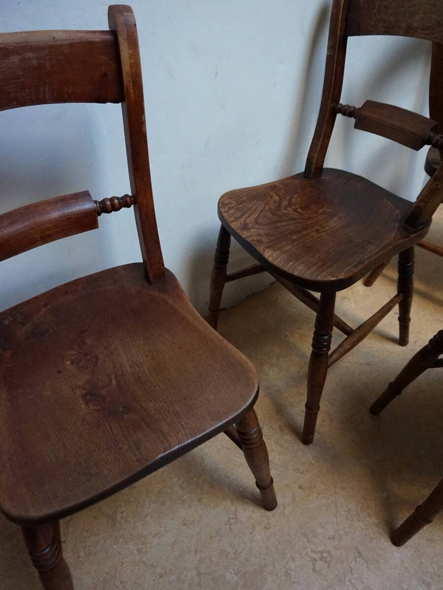 Antique Oxford Windsor chairs, 1850s set of 5