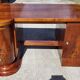 Bureau art deco en noyer 3 tiroirs et une porte