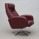 Hjort Knudsen (Denmark) — Swivel Lounge Armchair — Leather Upholstery