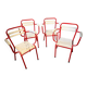 Four TOLIX chairs with armrests