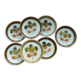 7 Assiettes dessert Gien L1 / 200113