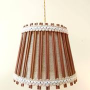 Suspension scandinave rotin et toile de jute 1970