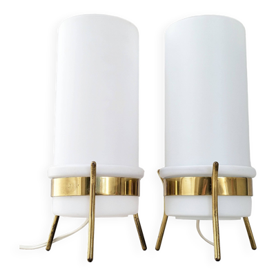 Paire de lampes vintage 1950 Parscot
