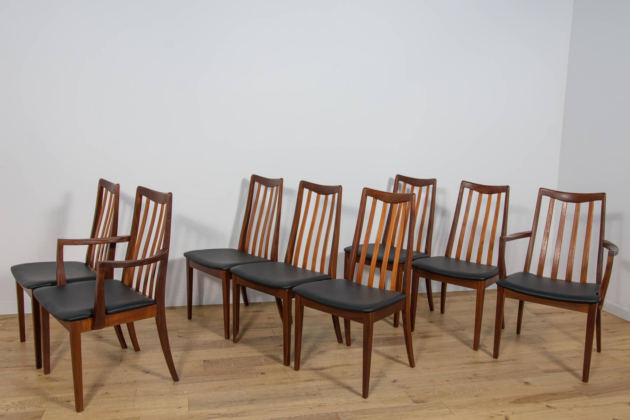 Mid-Century Teak and Leather Dining Chairs by Leslie Dandy for G-Plan, 1960